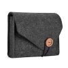 Estuche de Felpa Gris Oscuro