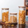 Frasco de Vidrio con Tapa de Bambú Diámetro de 10 cms - Imagen 2