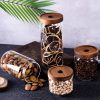 Envase De Vidrio Con Tapa de Madera - Imagen 4