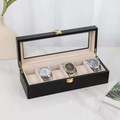 Caja de Almacenaje para Relojes y Lentes – 6 Compartimentos