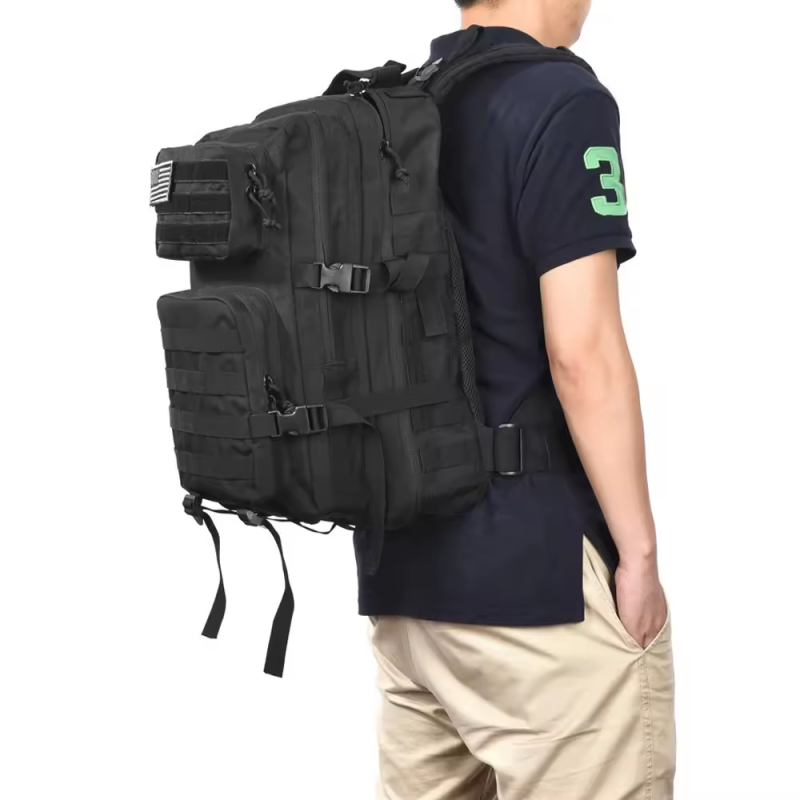 Mochila Táctica Impermeable – Negra - Imagen 2