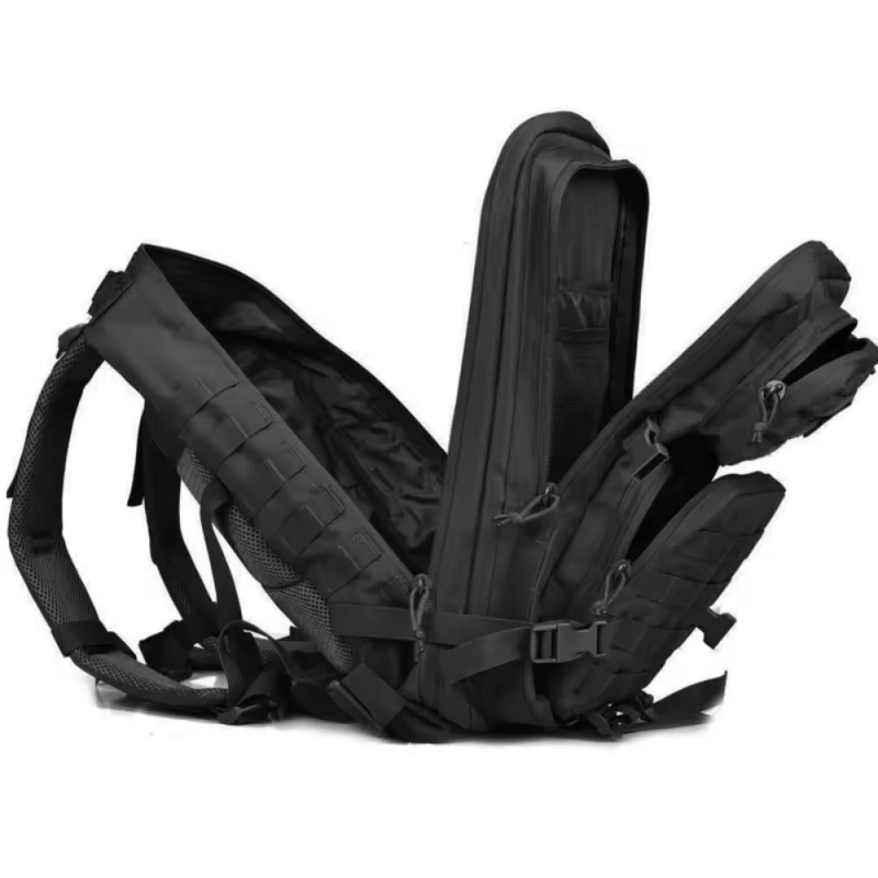 Mochila Táctica Impermeable – Negra - Imagen 3
